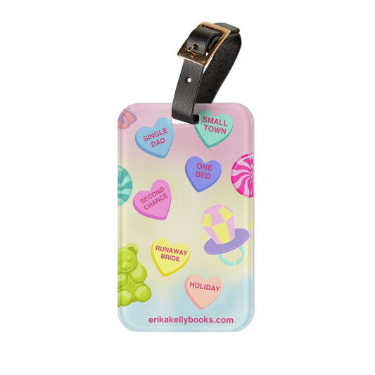 Candy Heart Tropes Luggage Tag
