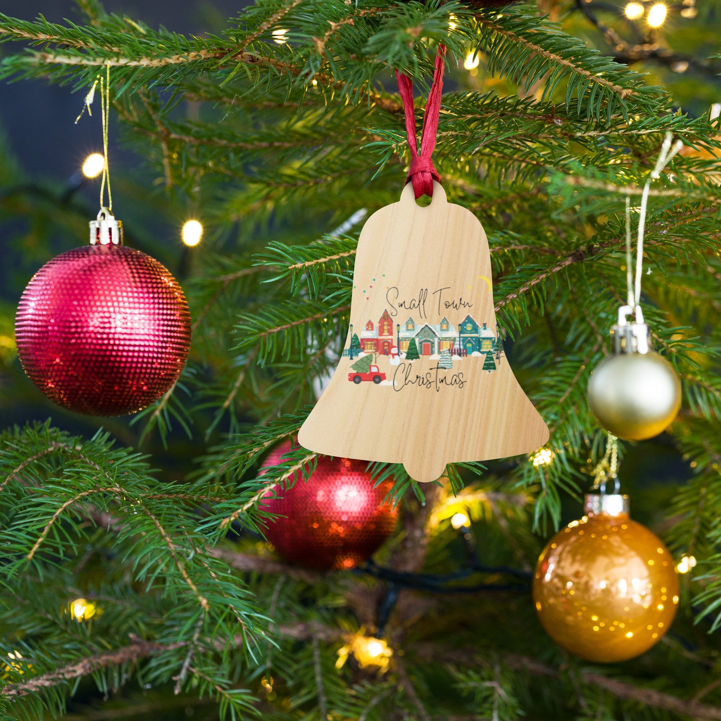 Small Town Christmas Wooden ornaments