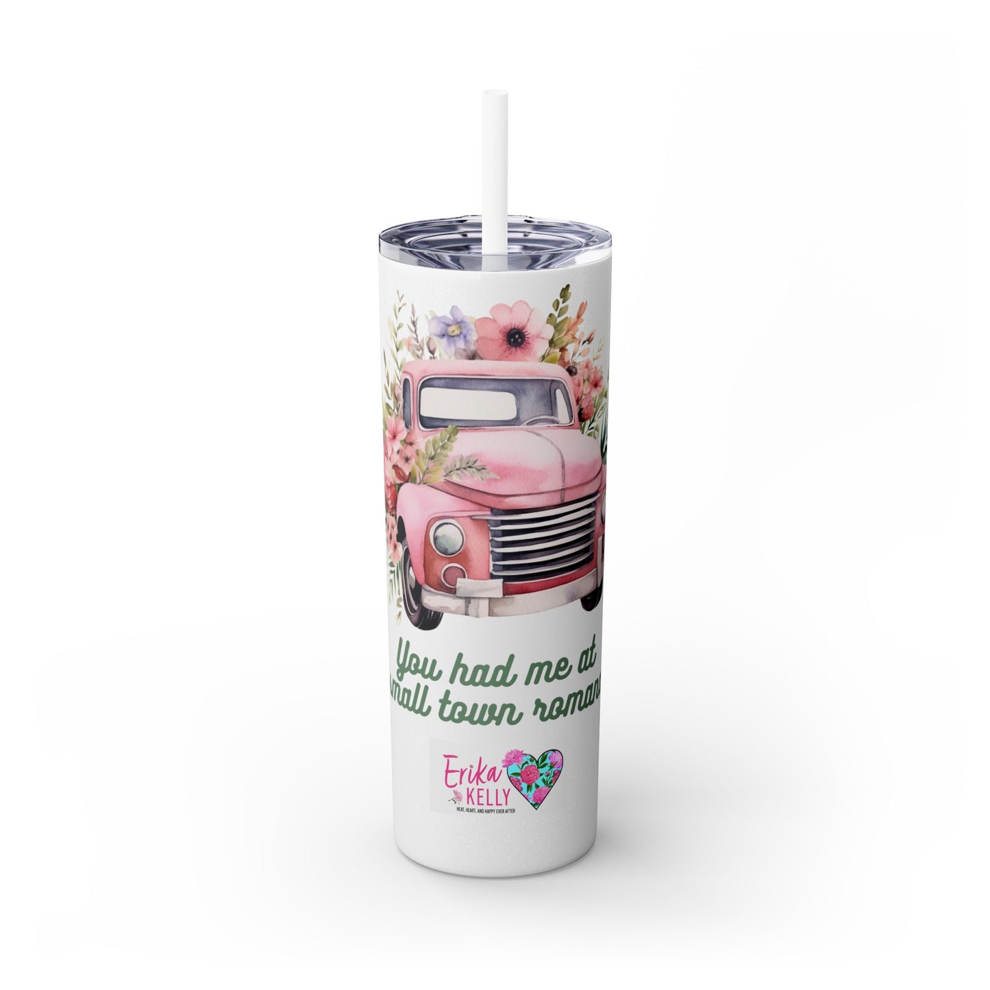 Small Town Romance Tumbler with Straw, 20oz