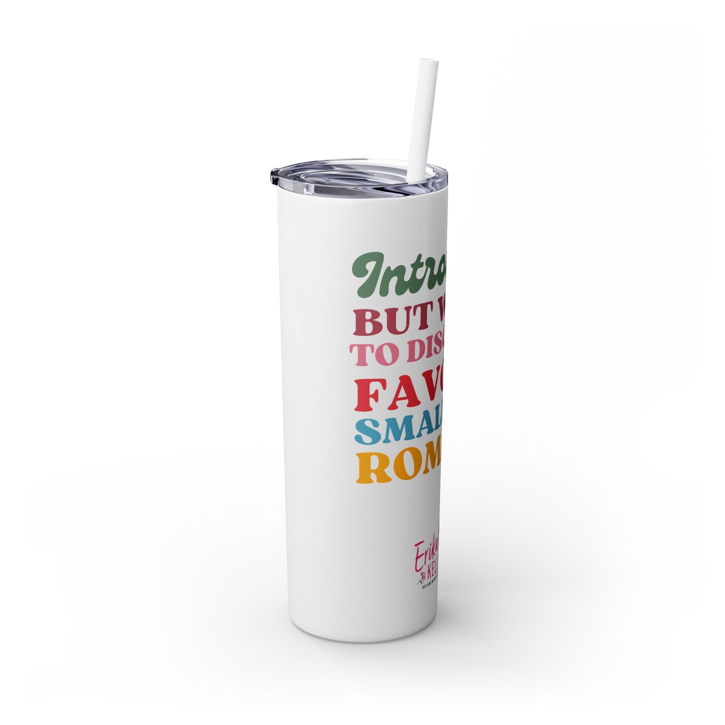 Book Loving Introvert Tumbler with Straw, 20oz