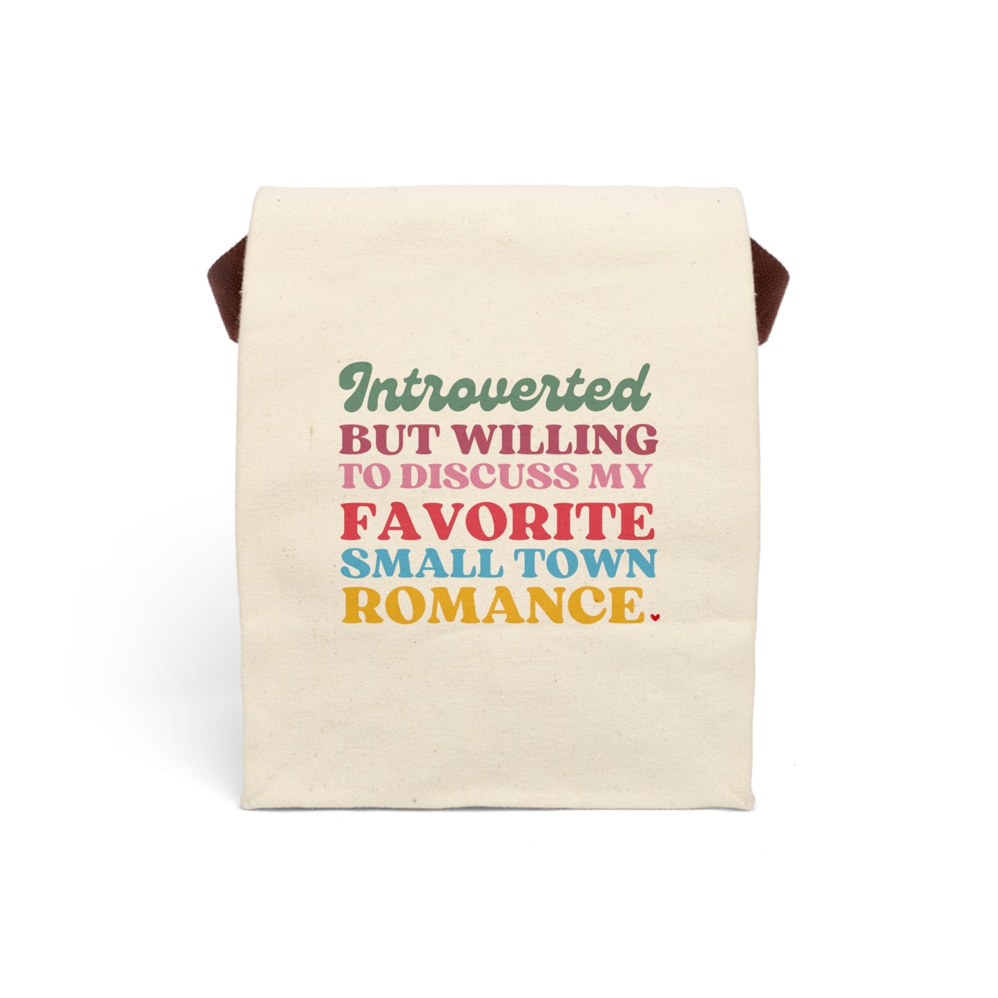 Book Loving Introvert Canvas Lunch Bag