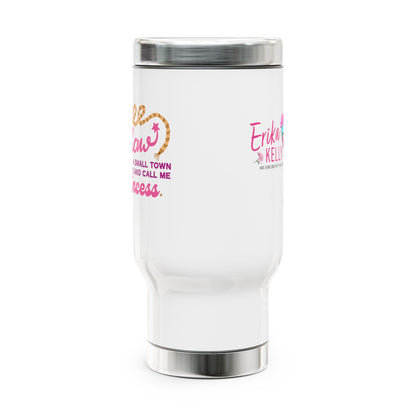 Yee Haw Princess Stainless Steel Travel Mug with Handle, 14oz