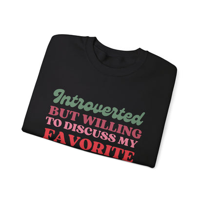 Book Loving Introvert Crewneck Sweatshirt