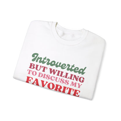 Book Loving Introvert Crewneck Sweatshirt