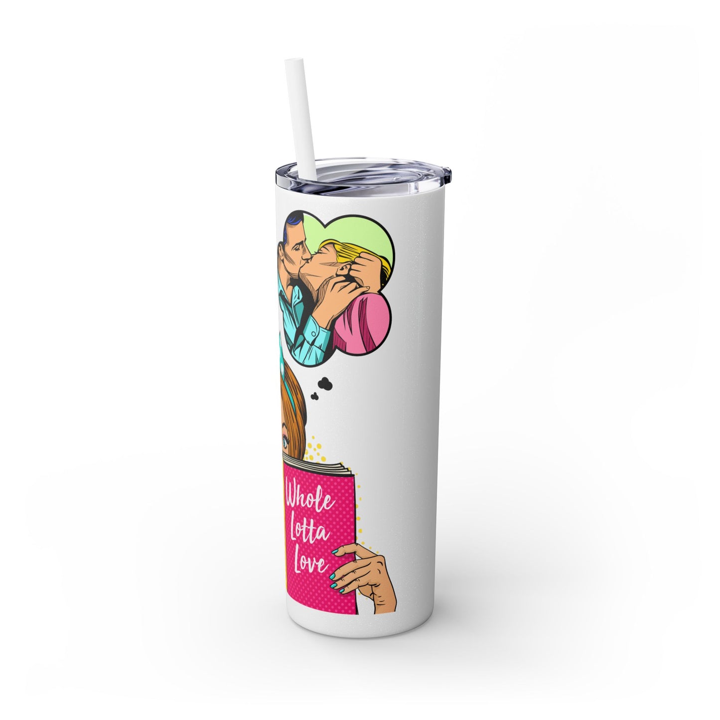 Romance Comic Tumbler with Straw, 20oz