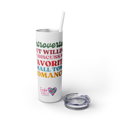 Book Loving Introvert Tumbler with Straw, 20oz