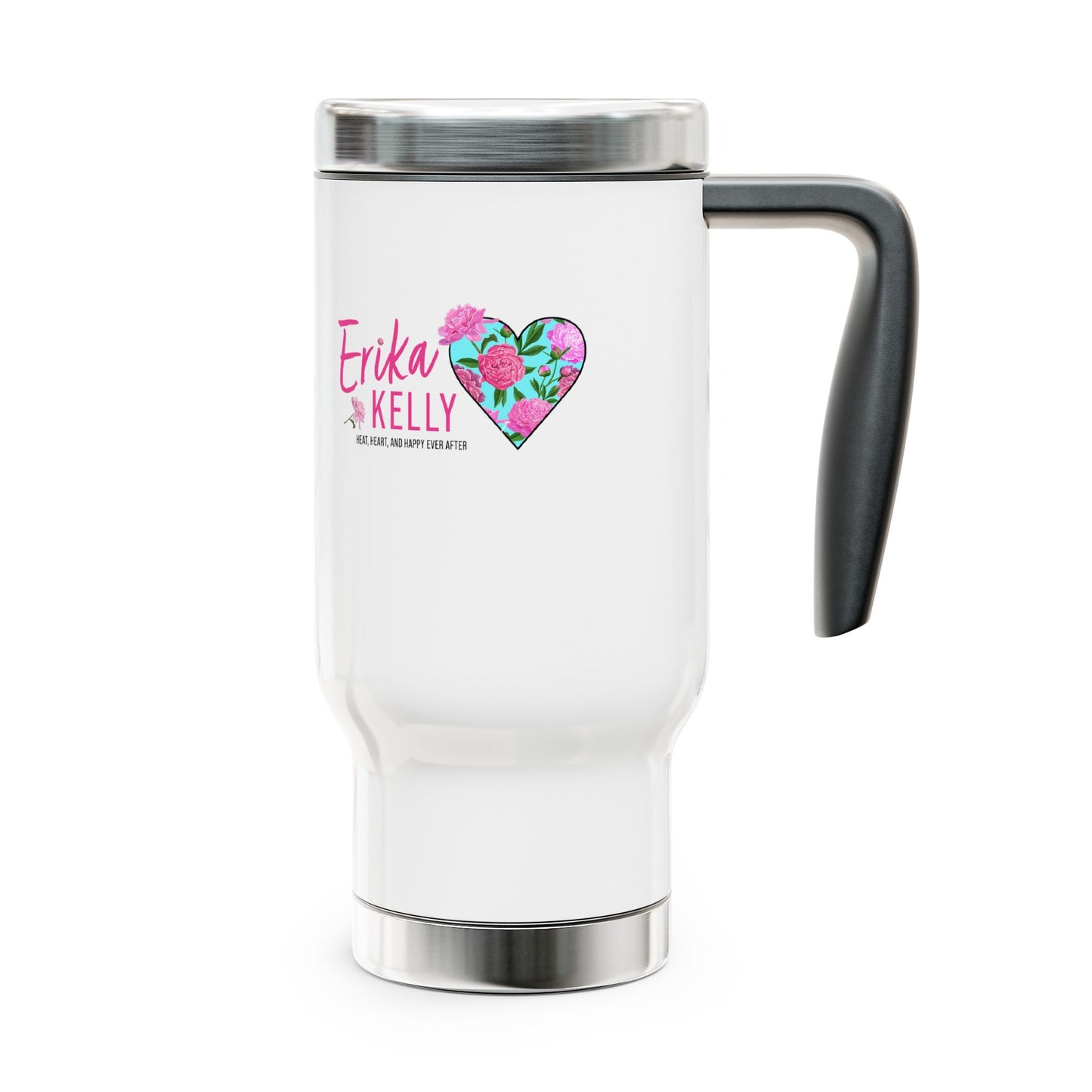 Small Town Romance Stainless Steel Travel Mug with Handle, 14oz