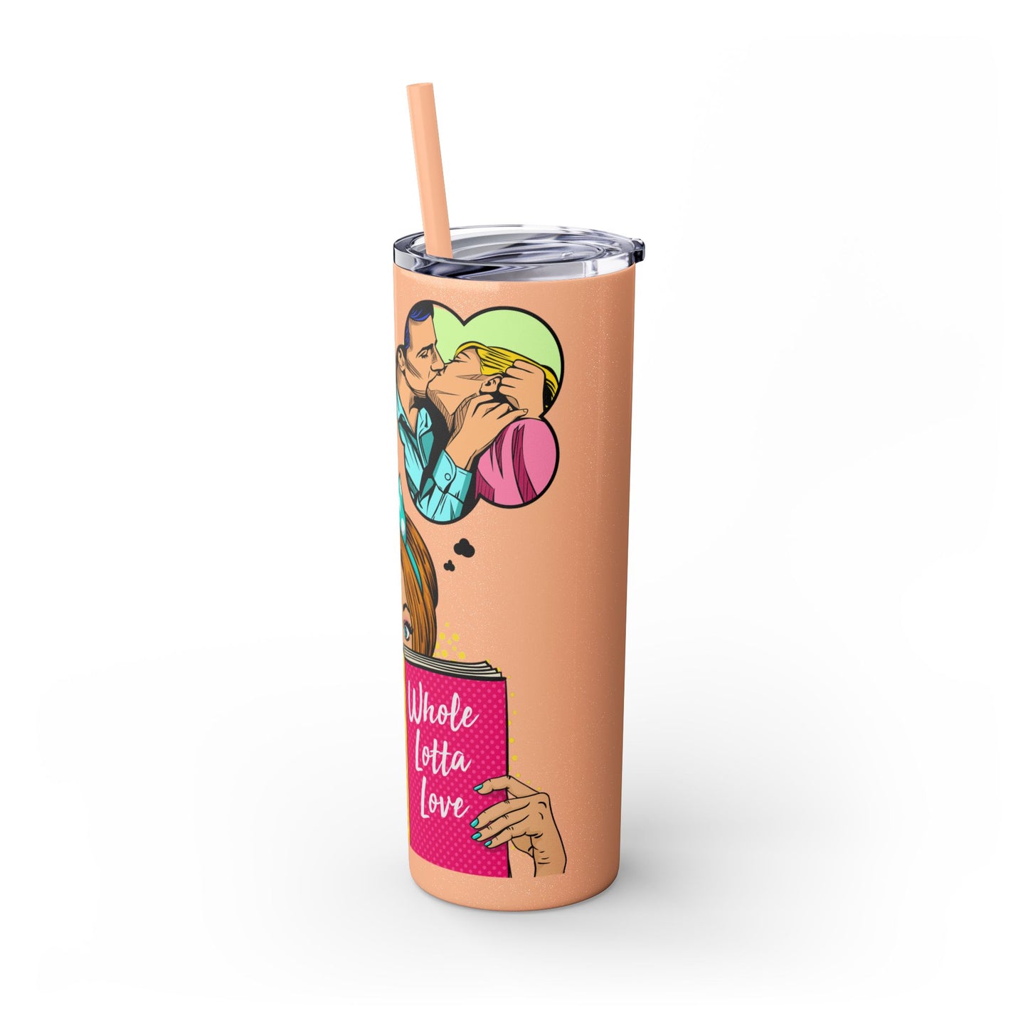 Romance Comic Tumbler with Straw, 20oz