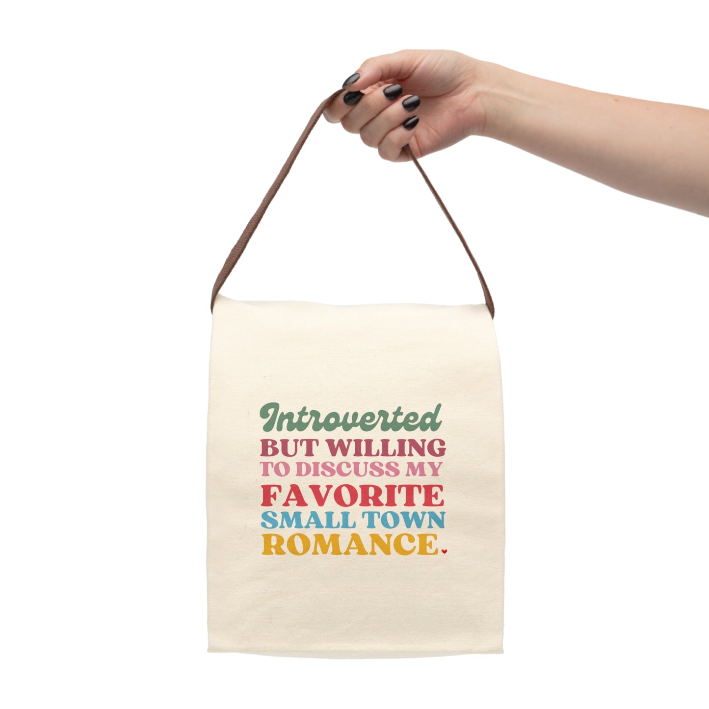 Book Loving Introvert Canvas Lunch Bag