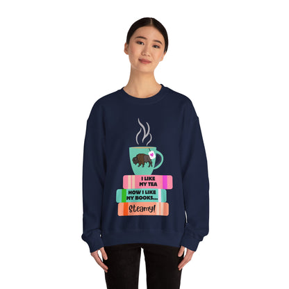 Hot Tea & Books Crewneck Sweatshirt