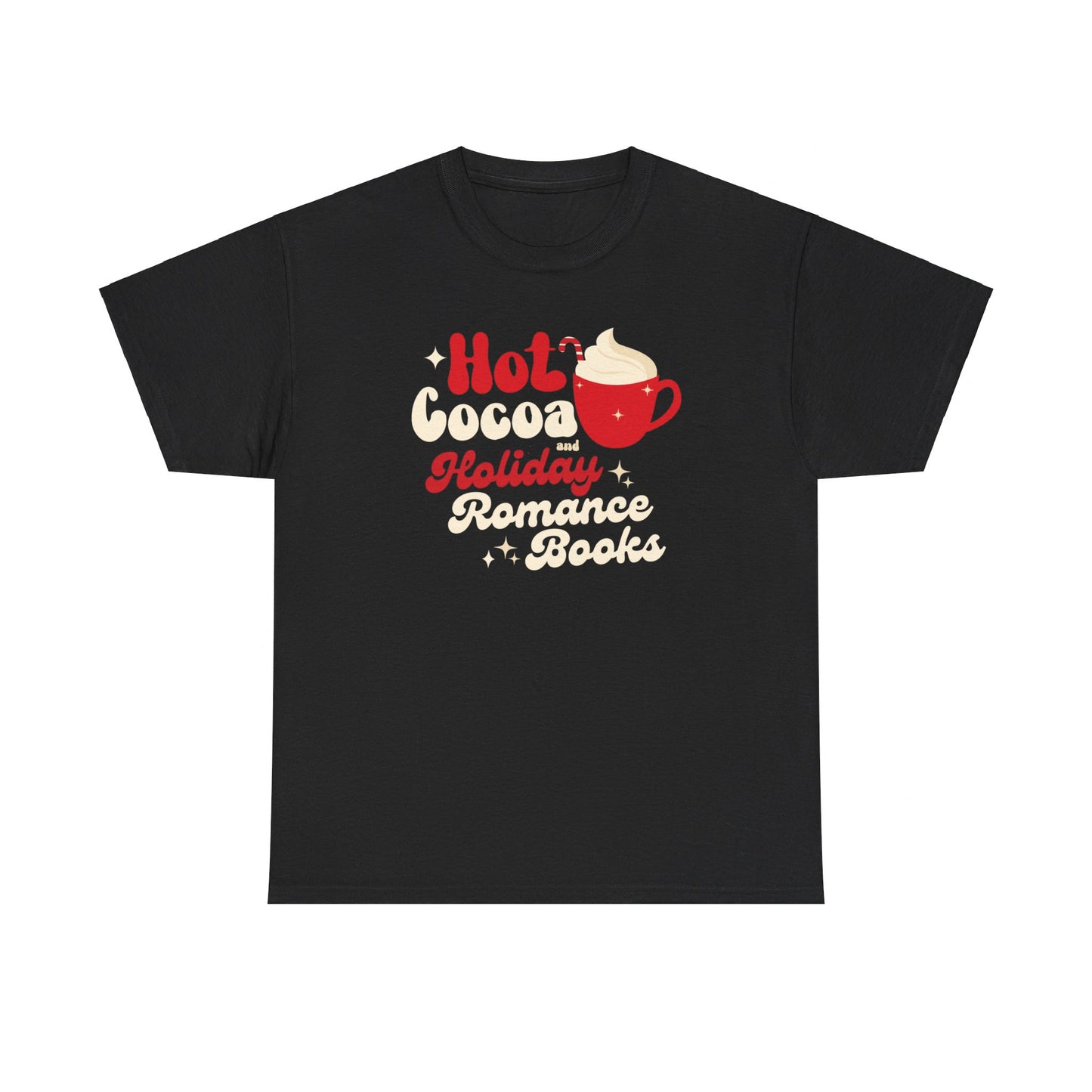 Hot Cocoa and Books Unisex Heavy Cotton Tee