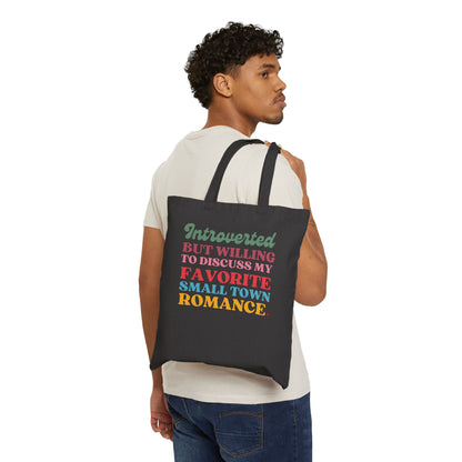 Book Loving Introvert Cotton Canvas Tote Bag