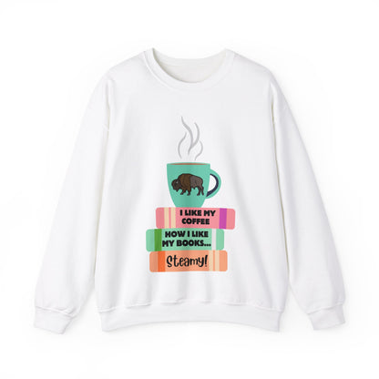 Steamy Coffee & Books Crewneck Sweatshirt