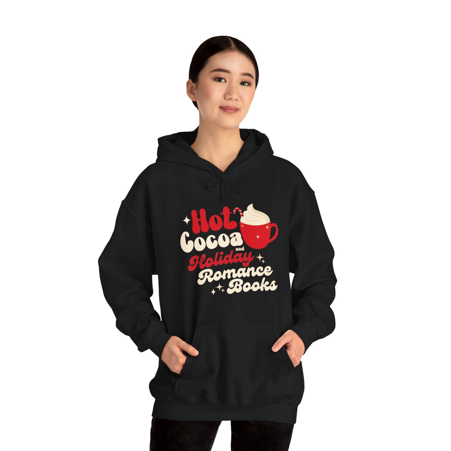 Hot Cocoa and Books Unisex Heavy Blend™ Hooded Sweatshirt