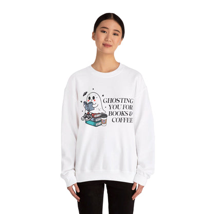 Ghosting You for Books & Coffee Unisex Heavy Blend™ Crewneck Sweatshirt