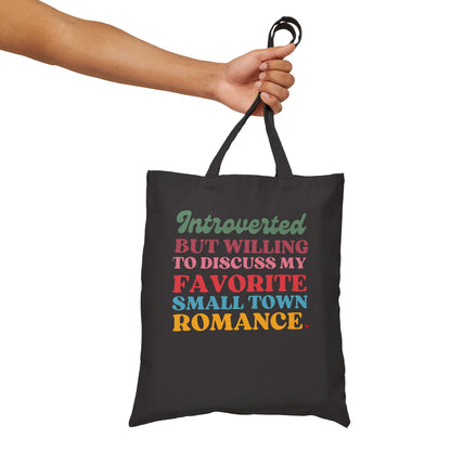 Book Loving Introvert Cotton Canvas Tote Bag