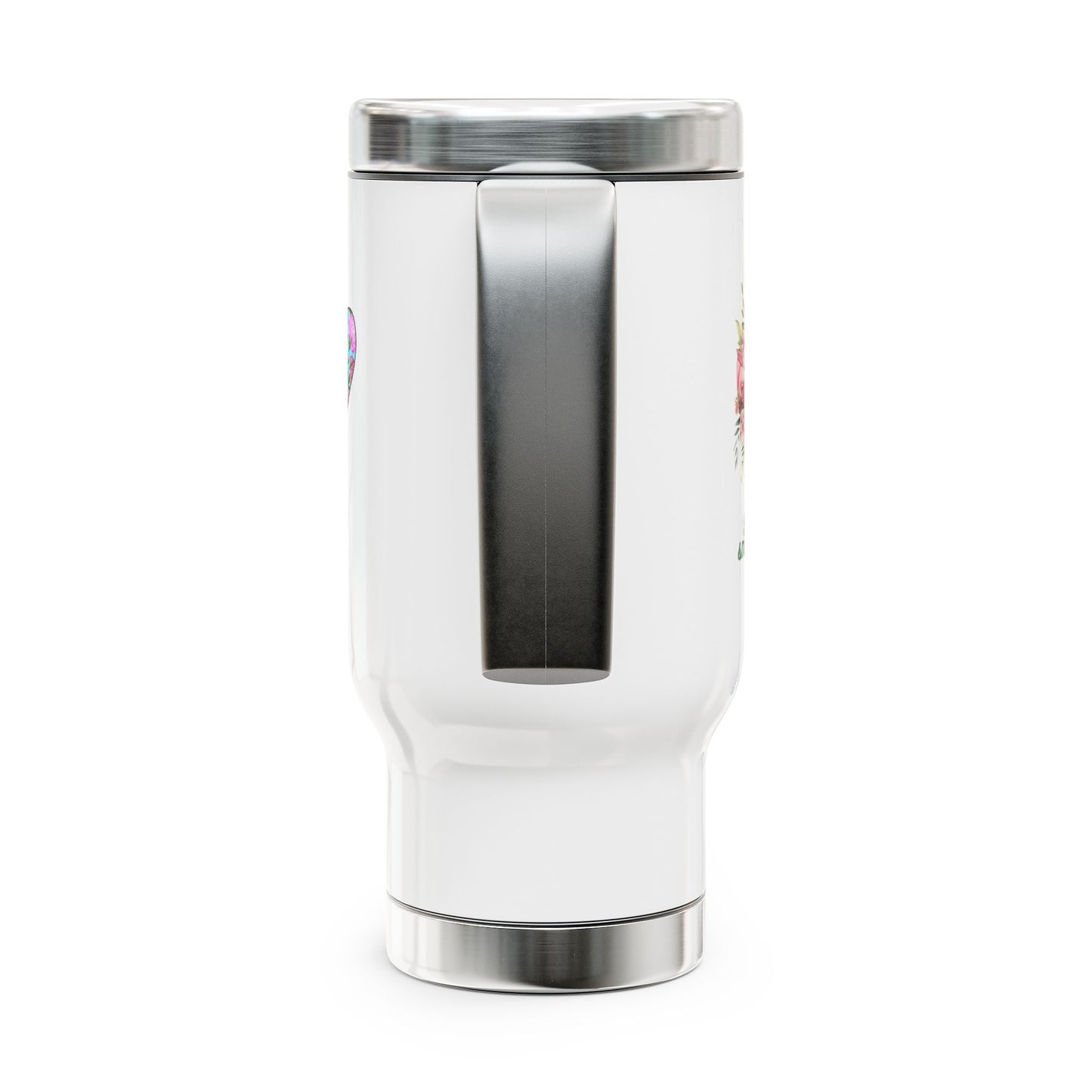 Small Town Romance Stainless Steel Travel Mug with Handle, 14oz