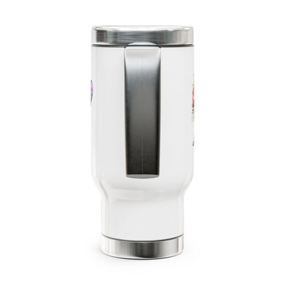 Small Town Romance Stainless Steel Travel Mug with Handle, 14oz