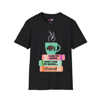 Steamy Coffee & Books Softstyle T-Shirt