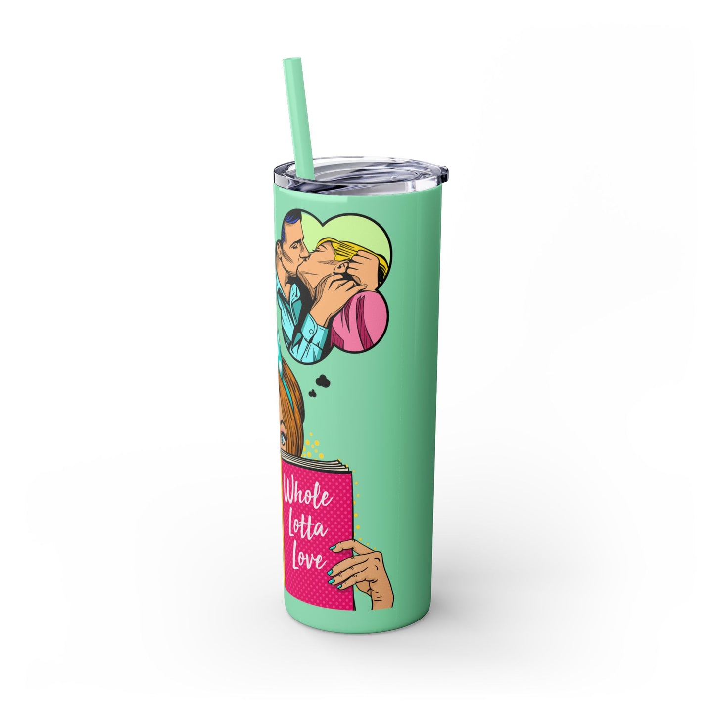 Romance Comic Tumbler with Straw, 20oz