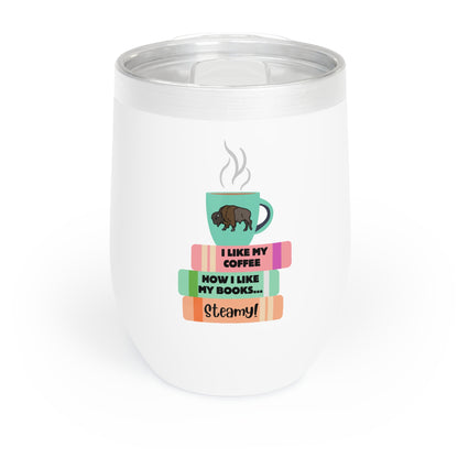 Steamy Coffee & Books Chill Wine Tumbler