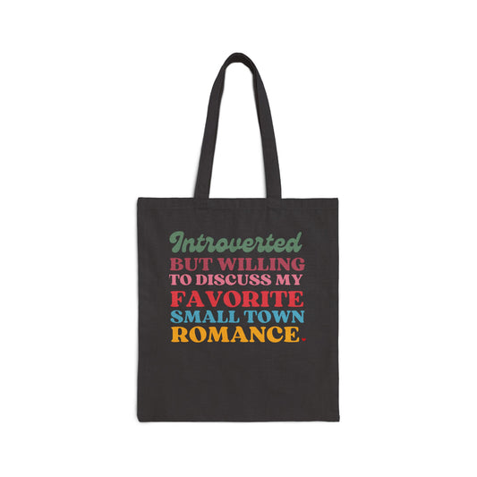 Book Loving Introvert Cotton Canvas Tote Bag