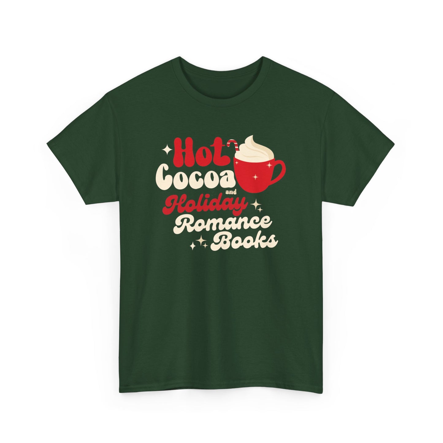 Hot Cocoa and Books Unisex Heavy Cotton Tee