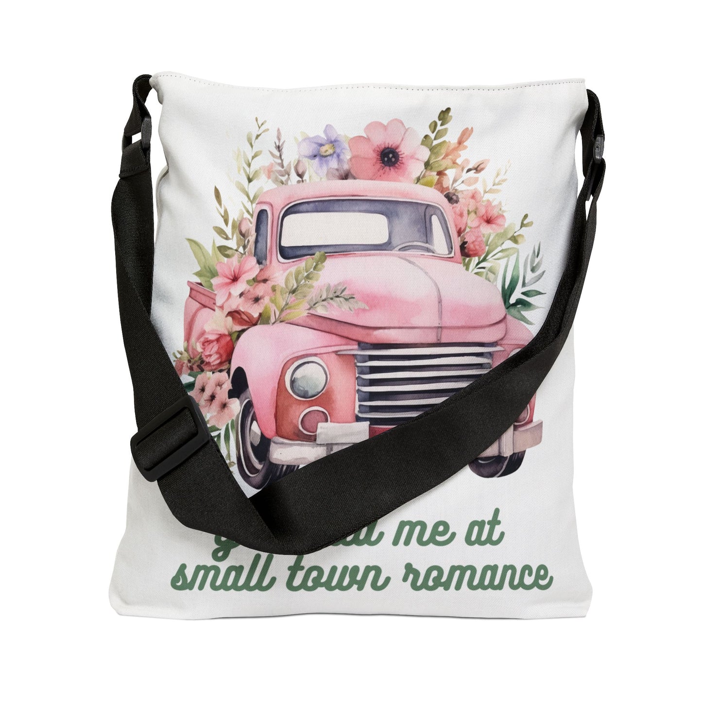 Small Town Romance Adjustable Tote Bag