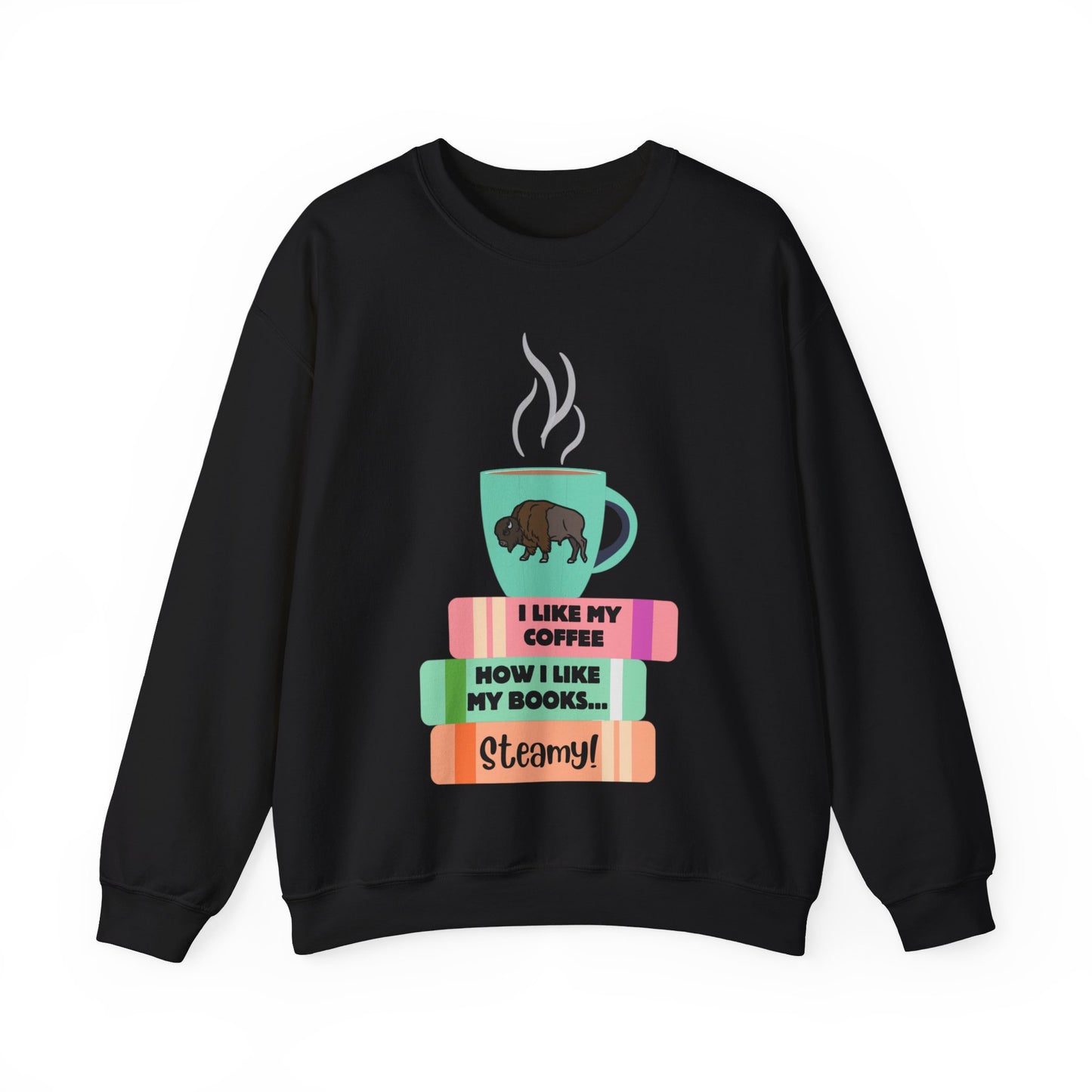 Steamy Coffee & Books Crewneck Sweatshirt