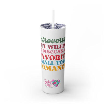 Book Loving Introvert Tumbler with Straw, 20oz