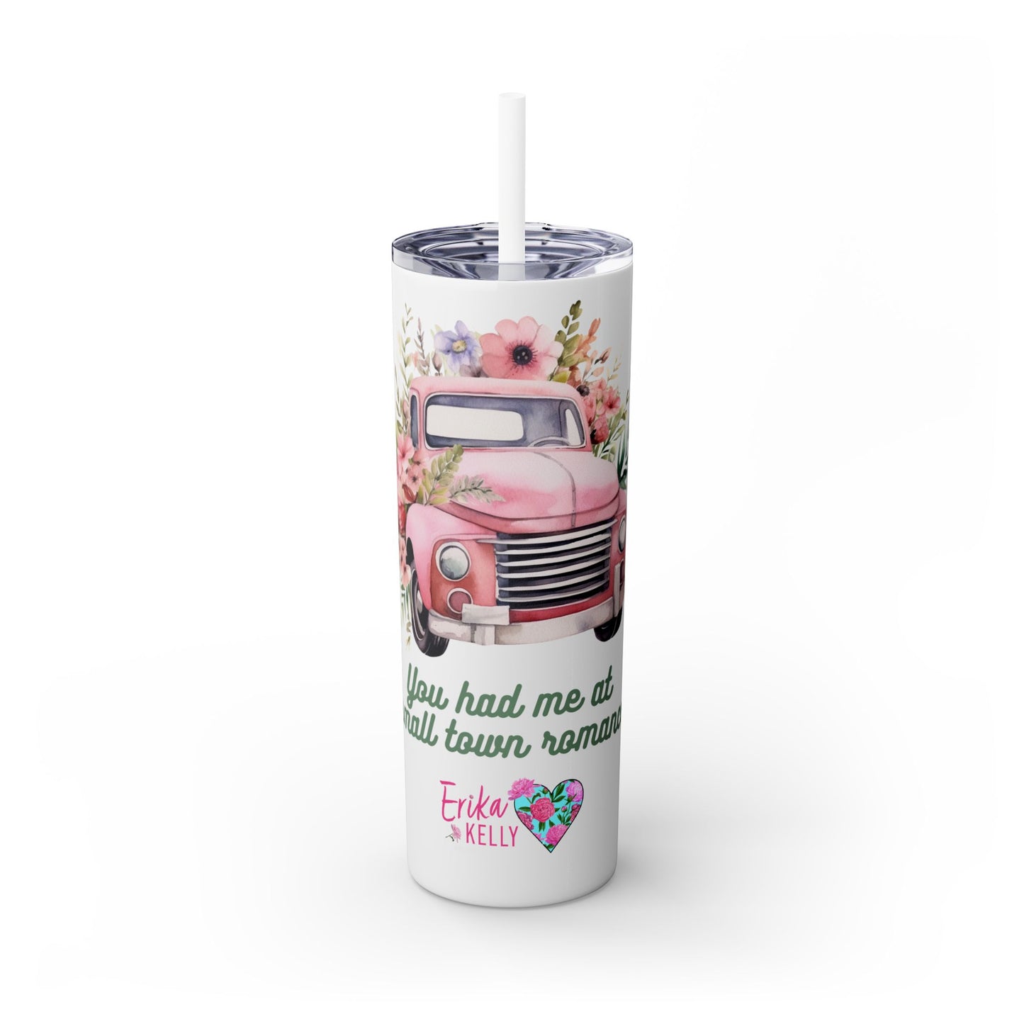 Small Town Romance Tumbler with Straw, 20oz