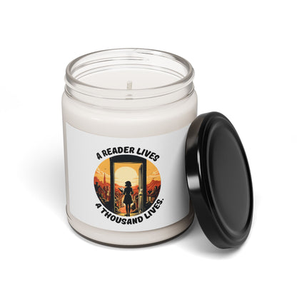 A Reader Lives 1000 Lives Scented Soy Candle, 9oz