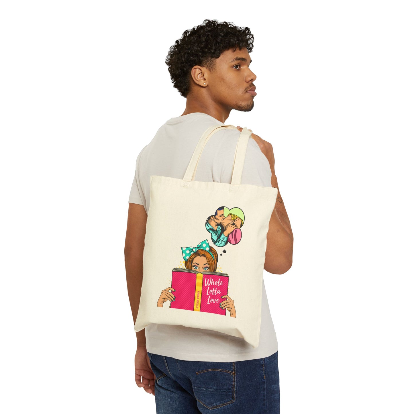 Romance Comic Cotton Canvas Tote Bag