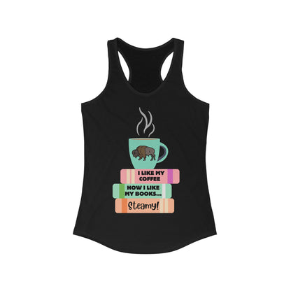 Steamy Coffee & Books Racerback Tank