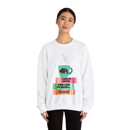 Steamy Coffee & Books Crewneck Sweatshirt