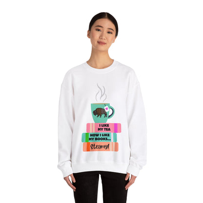 Hot Tea & Books Crewneck Sweatshirt