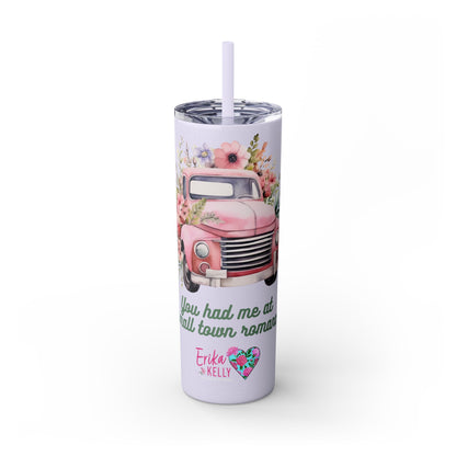 Small Town Romance Tumbler with Straw, 20oz