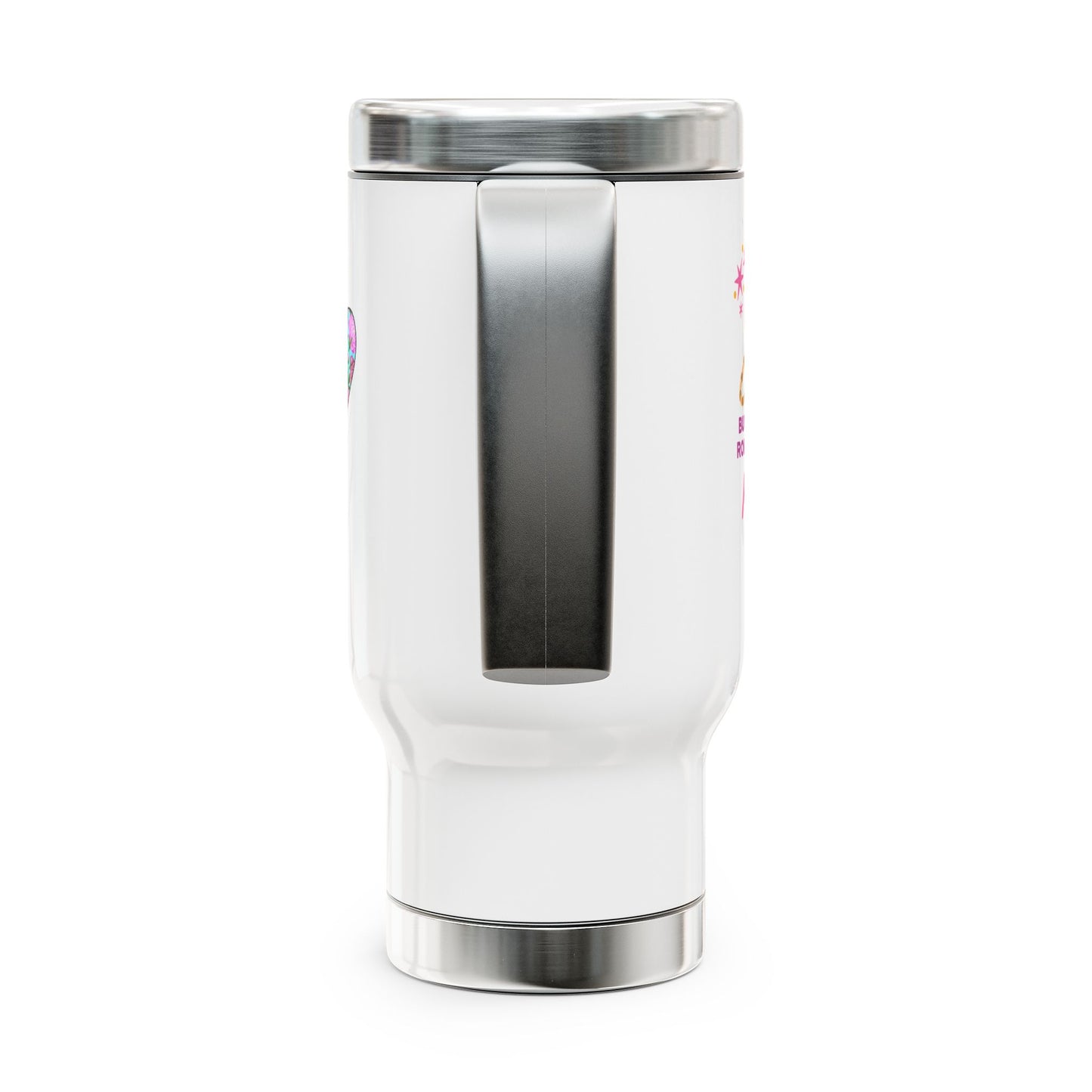 Yee Haw Princess Stainless Steel Travel Mug with Handle, 14oz