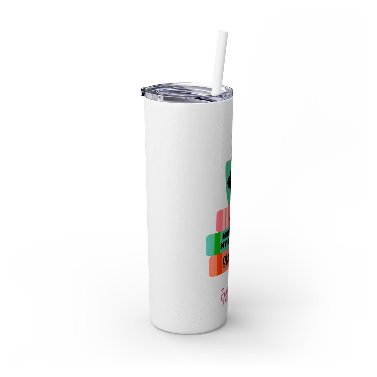 Hot Tea & Books Tumbler with Straw, 20oz