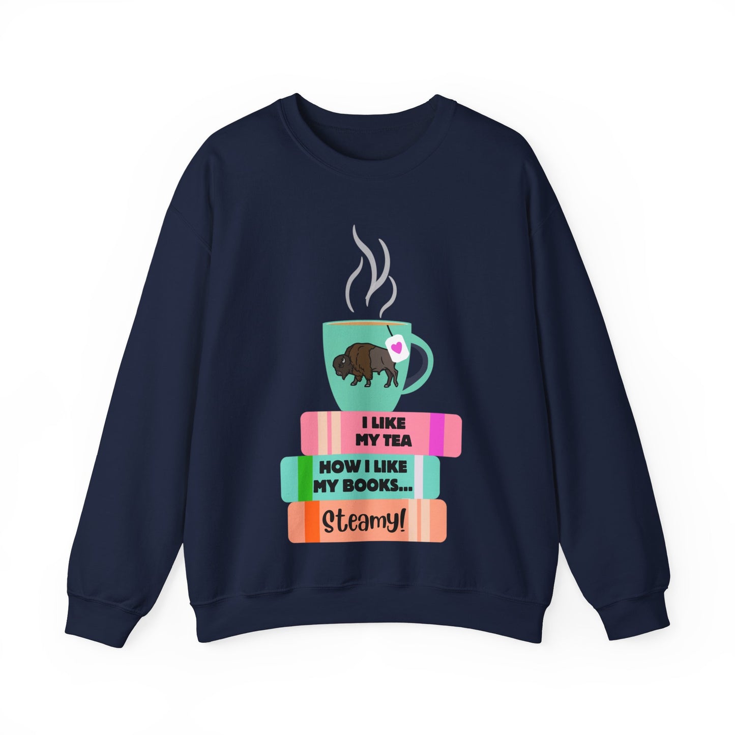 Hot Tea & Books Crewneck Sweatshirt