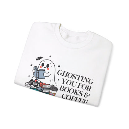 Ghosting You for Books & Coffee Unisex Heavy Blend™ Crewneck Sweatshirt