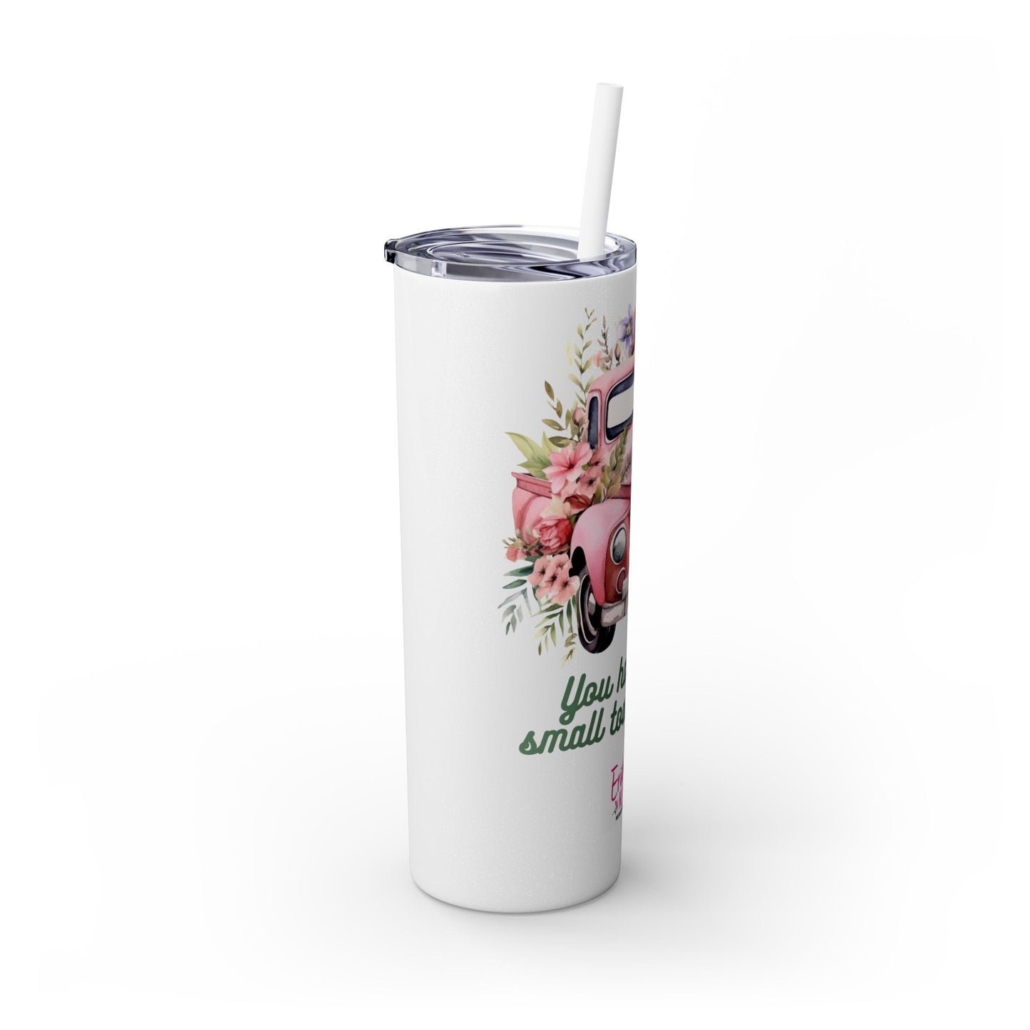 Small Town Romance Tumbler with Straw, 20oz