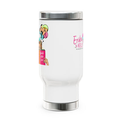 Romance Comic Stainless Steel Travel Mug with Handle, 14oz