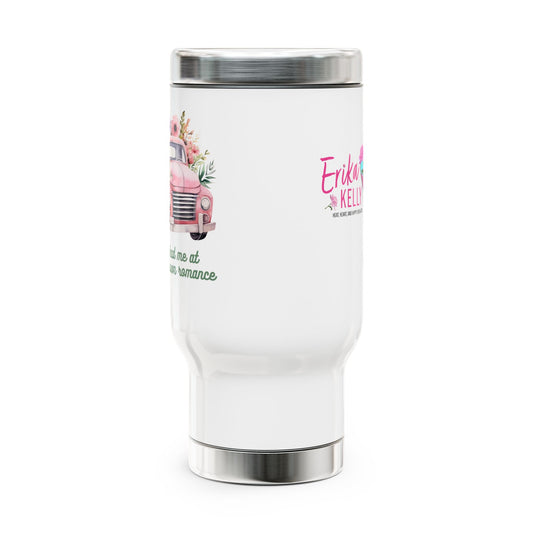 Small Town Romance Stainless Steel Travel Mug with Handle, 14oz