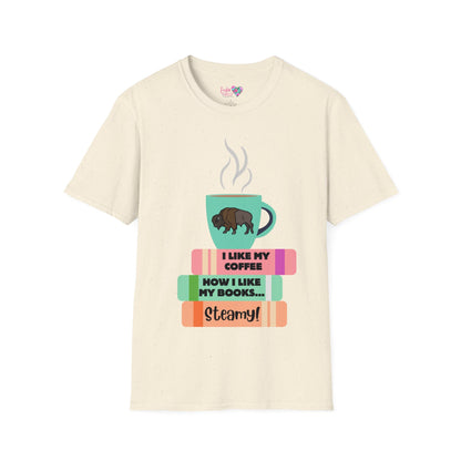 Steamy Coffee & Books Softstyle T-Shirt