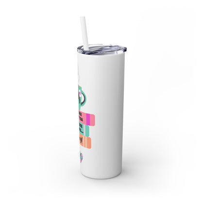 Hot Tea & Books Tumbler with Straw, 20oz