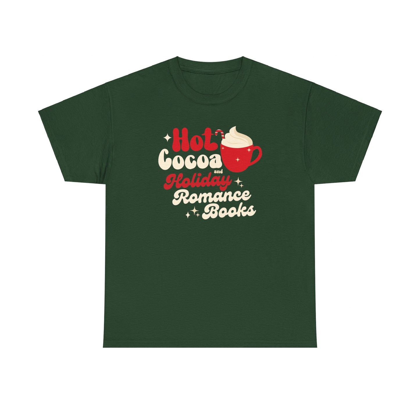 Hot Cocoa and Books Unisex Heavy Cotton Tee