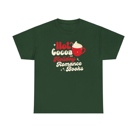 Hot Cocoa and Books Unisex Heavy Cotton Tee