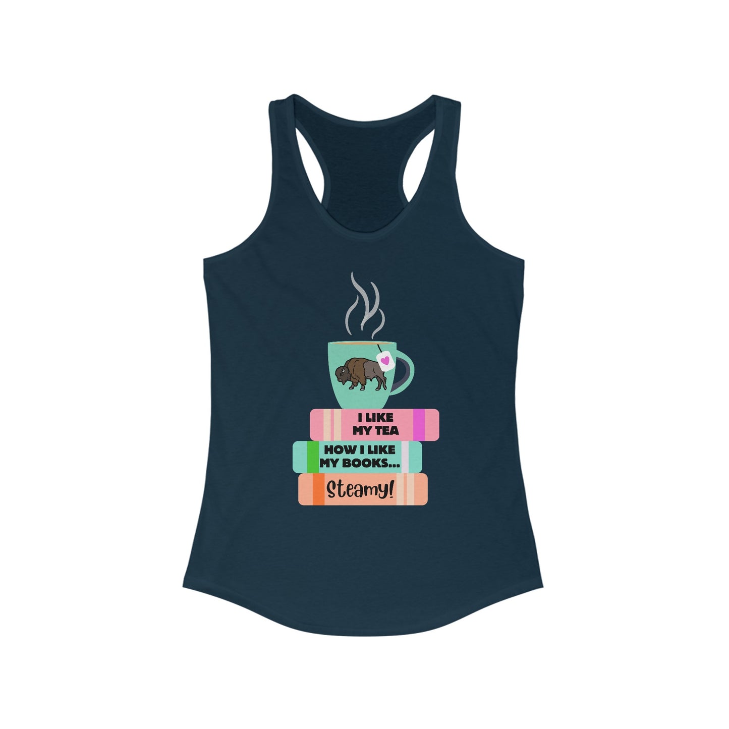 Hot Tea & Books Introvert Racerback Tank