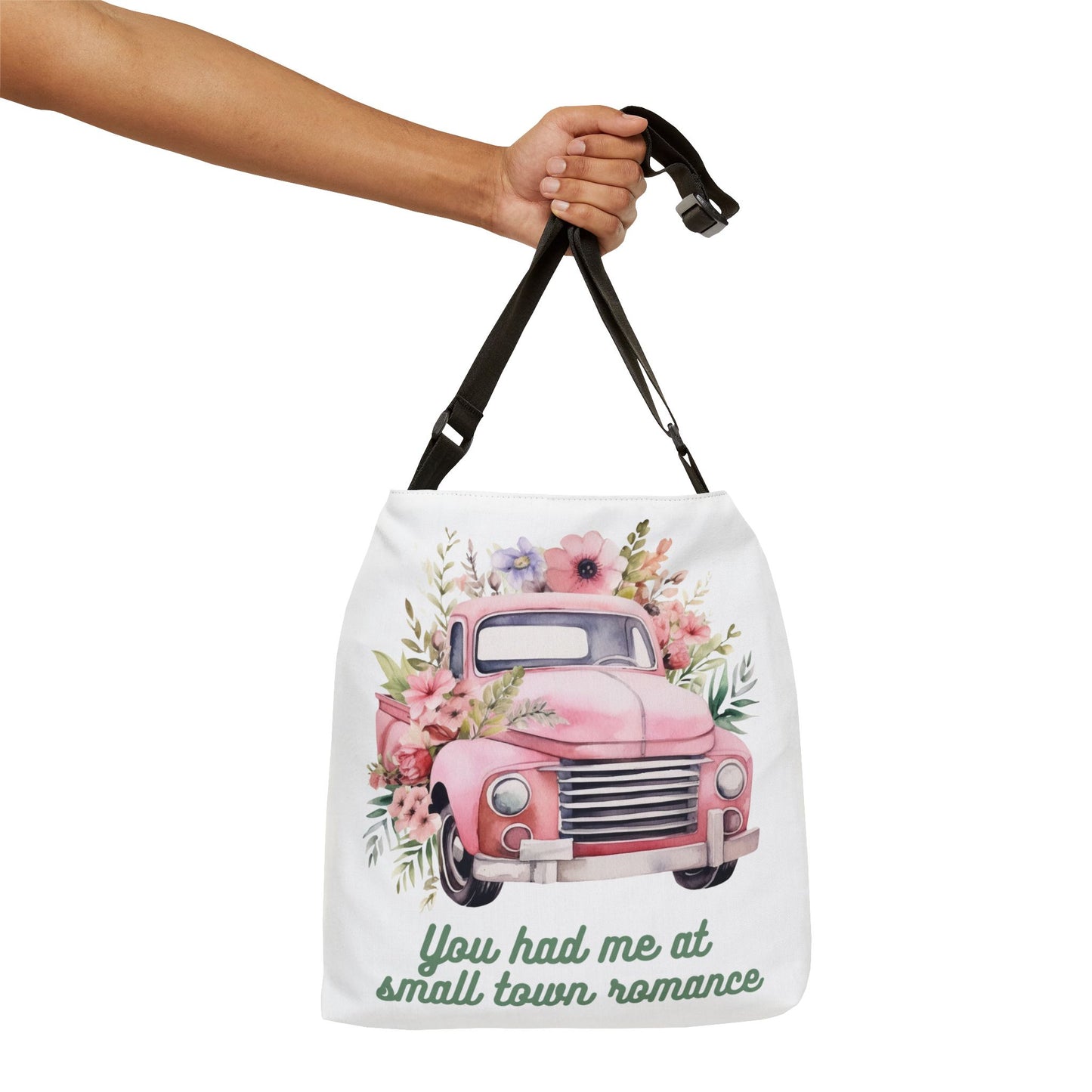 Small Town Romance Adjustable Tote Bag